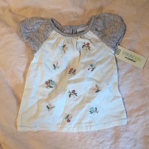 Embroidered flower girls’ tee - 2T